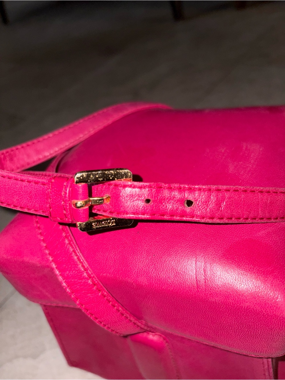 Loewe Hot Pink Embossed Crossbody Bag - Picture 5 of 6